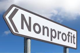 Sign with arrow forward saying Nonprofit 